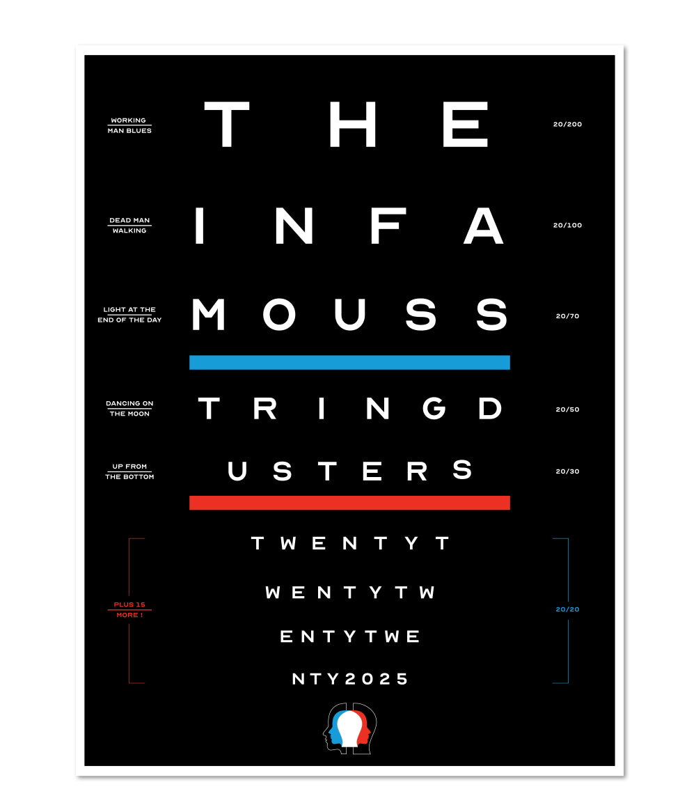 The Infamous Stringdusters Eye Test Poster *PREORDER SHIPS 1/23/26