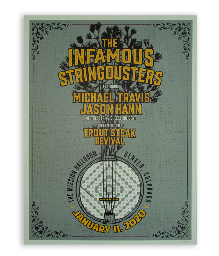 The Infamous Stringdusters 1-11-20 Mission Ballroom Denver Poster