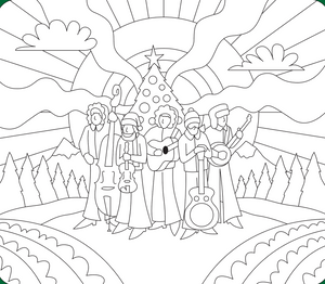 The Infamous Stringdusters Holiday Coloring Page