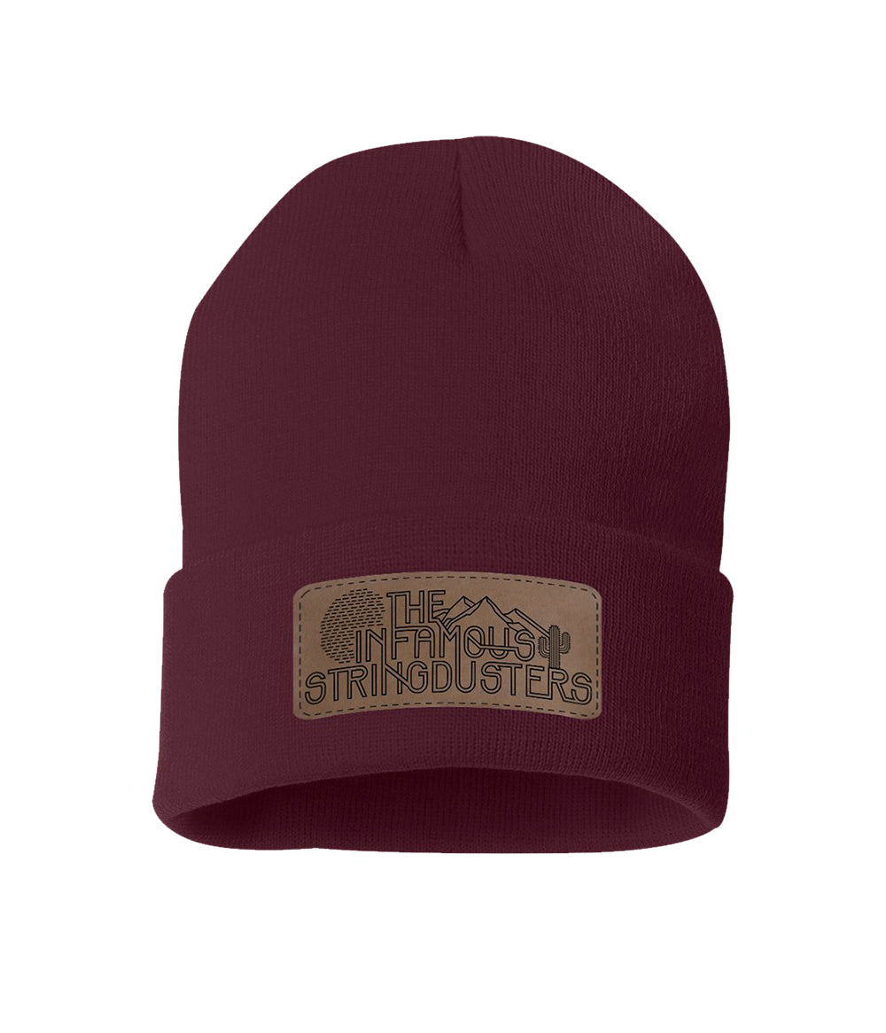 The Infamous Stringdusters Leather Patch Beanie