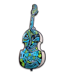 The Infamous Stringdusters Upright Bass Pin (Aquamarine - Ltd to 250)