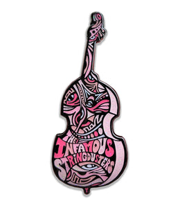 The Infamous Stringdusters Upright Bass Pin (Pink Lady - Ltd to 100)