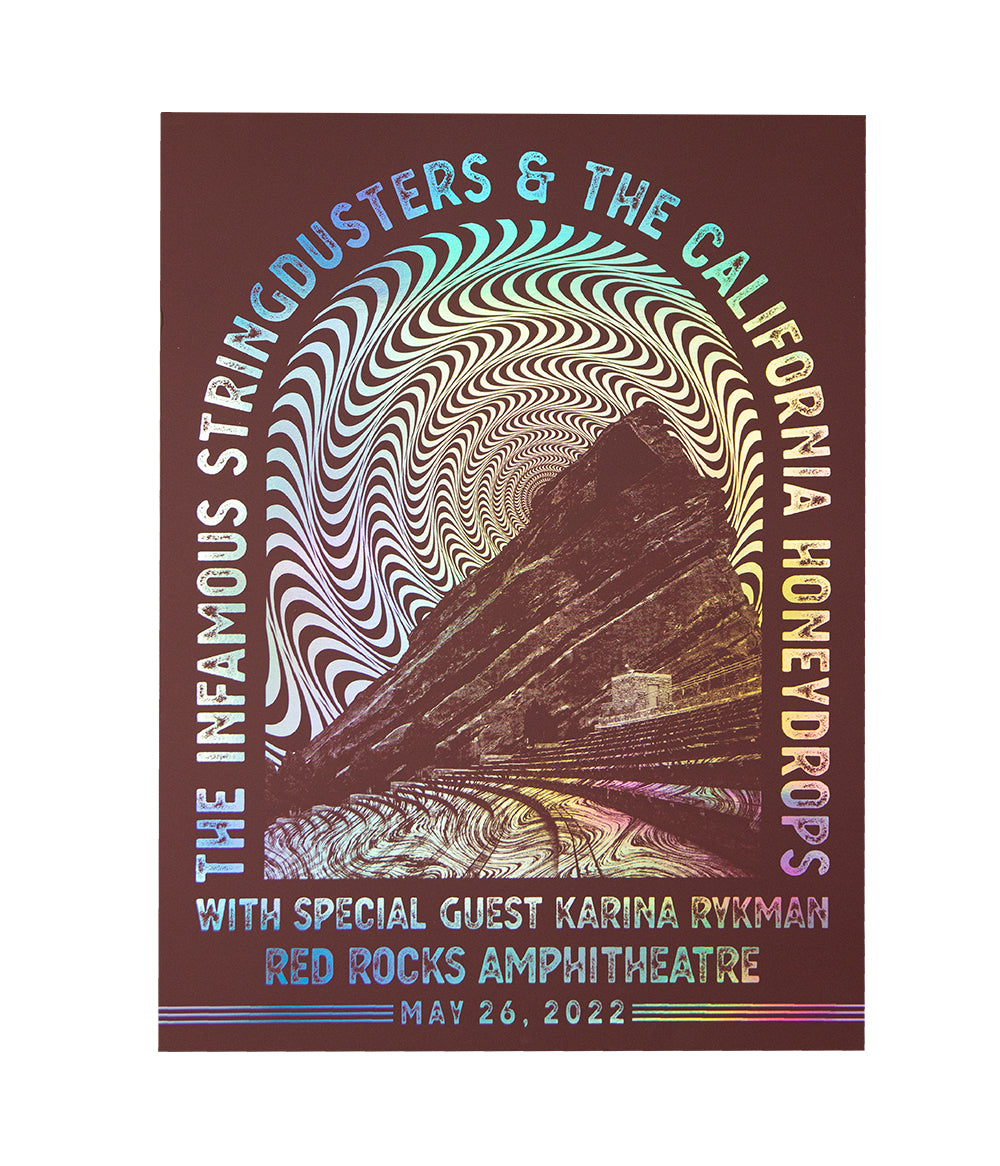 The Infamous Stringdusters Red Rocks May 26th 2022 Poster (Foil)