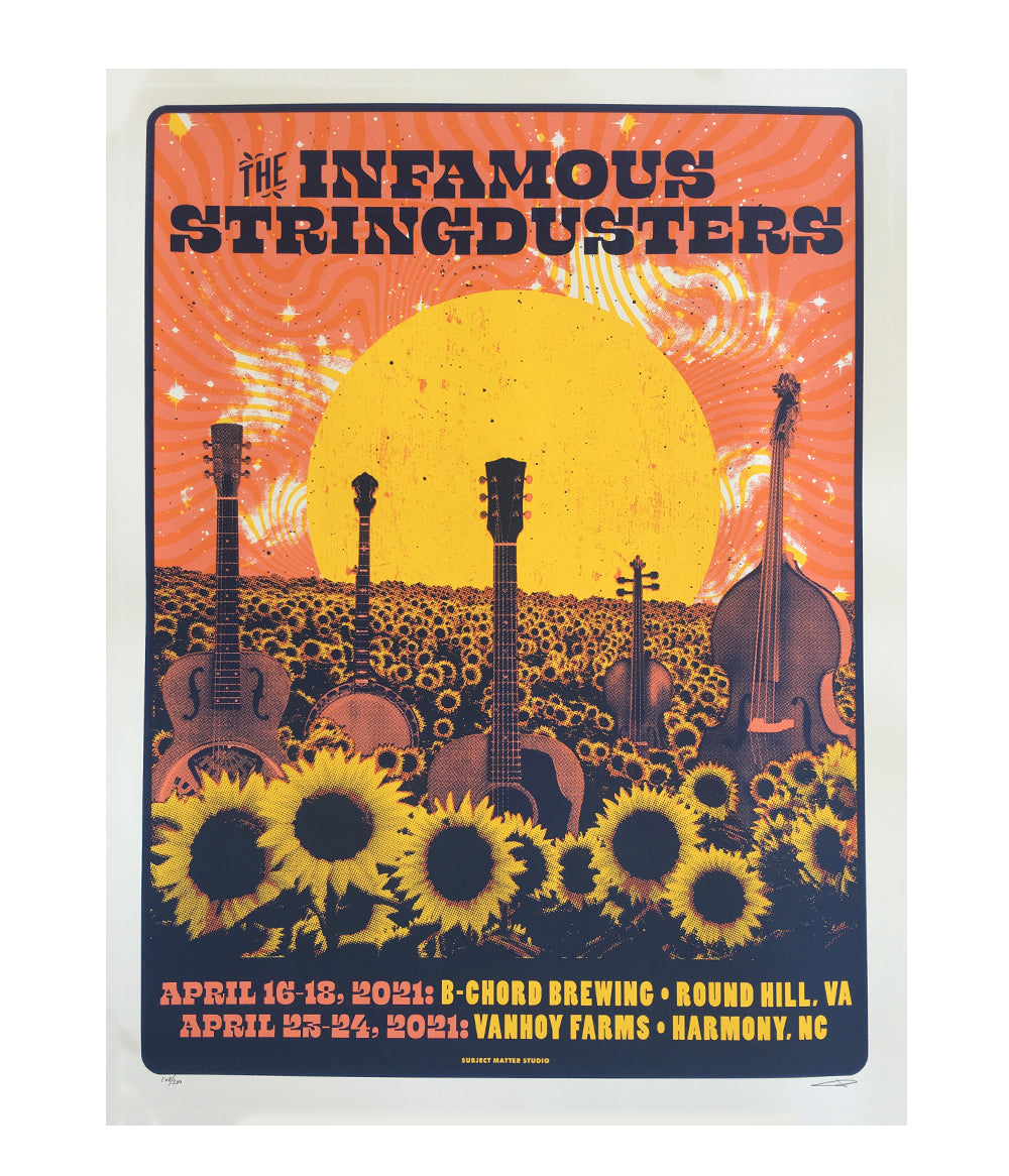 The Infamous Stringdusters April 2021 Tour Poster