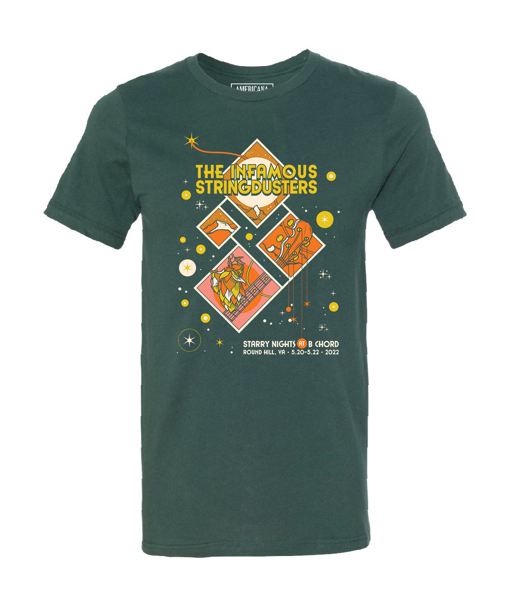 The Infamous Stringdusters B Chord Shirt (Green)